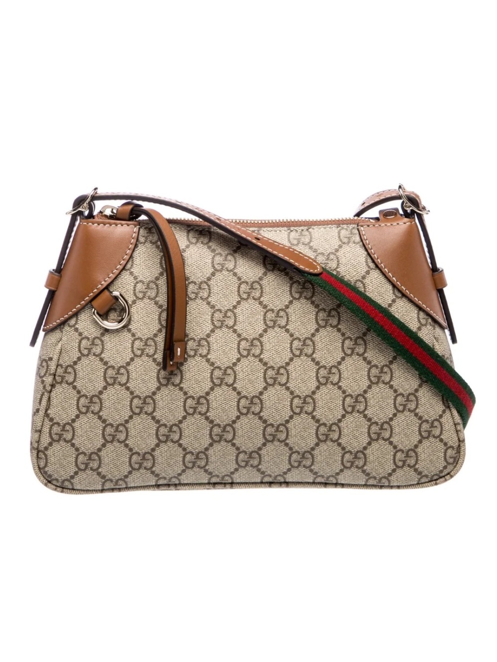 New Gucci GG Canvas Shoulder Bag with crossbody attachment